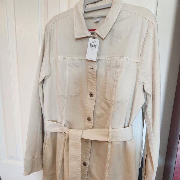 J Jill lightweight ecru jacket, with tie,  NWT - Picture 1 of 1